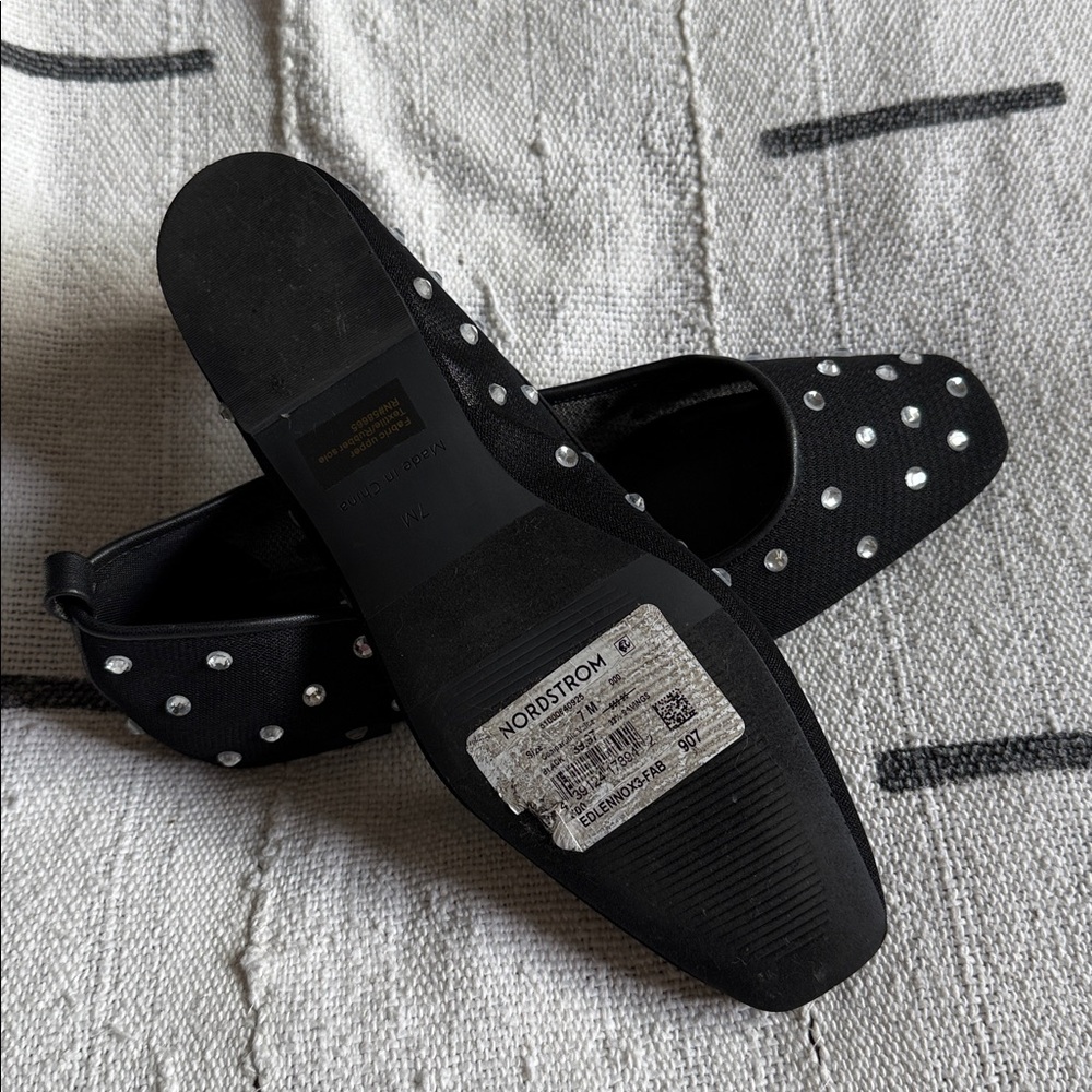 BRAND NEW 🖤 Open Edit black mesh crystal ballet flats 🖤 Sz 7 - Picture 6 of 6